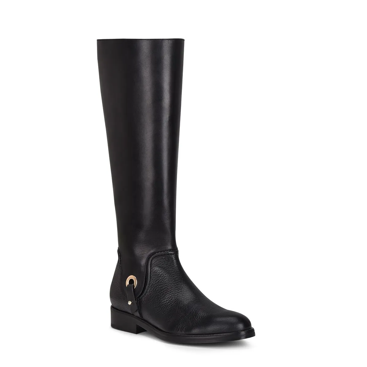 45TVNTS - Franco Cuadra black casual riding deer leather boots for women