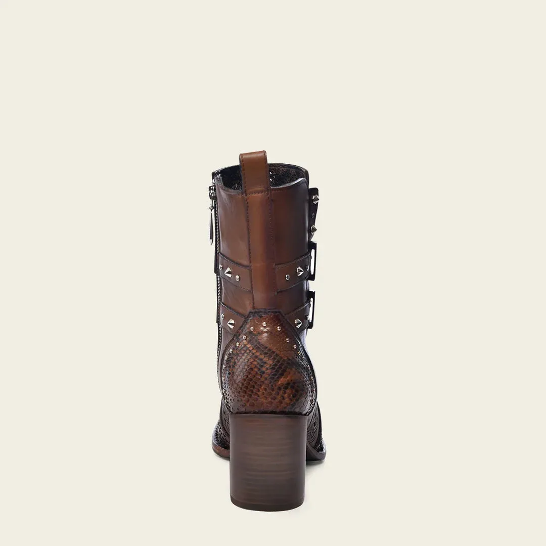 4Q14PH - Cuadra honey western fashion python skin boots for women