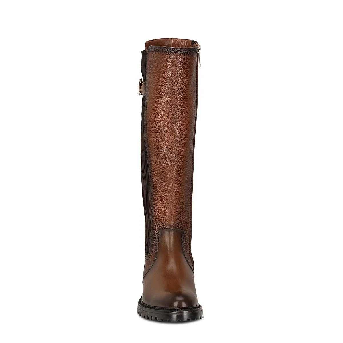 94TTSRS - Franco Cuadra brown casual leather riding boots for women.