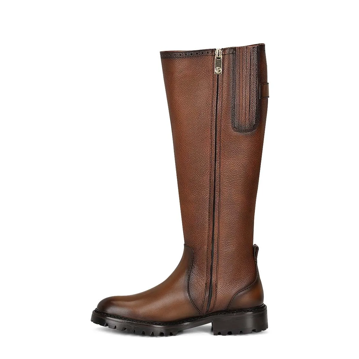 94TTSRS - Franco Cuadra brown casual leather riding boots for women.