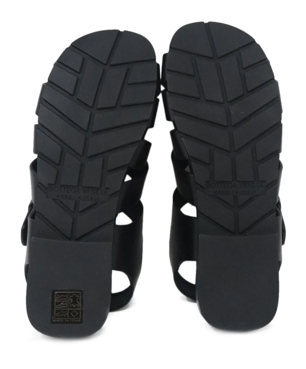 Bottega Veneta Alfie Black Leather Sandals