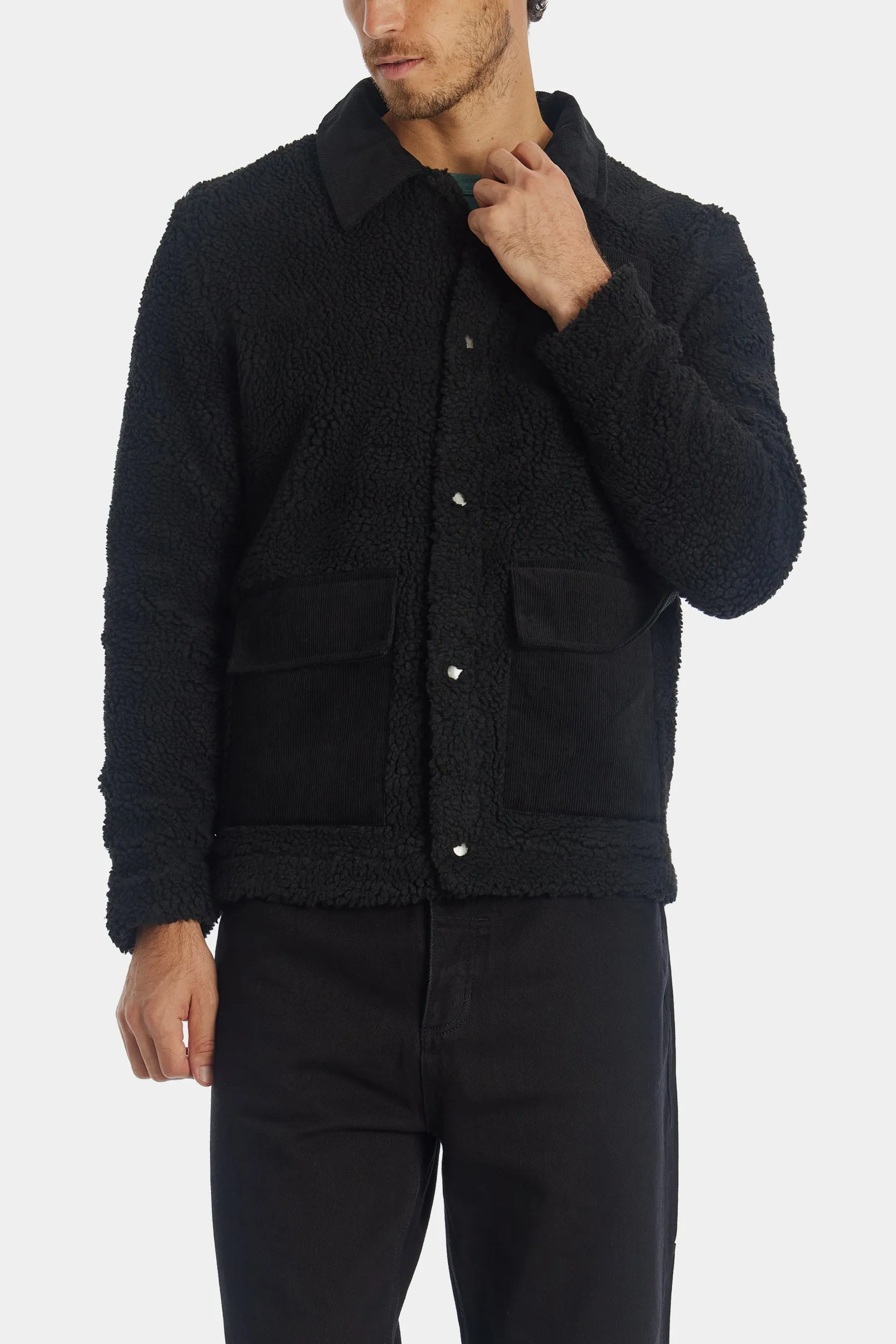 Sherpa Coudroy Collar Jacket