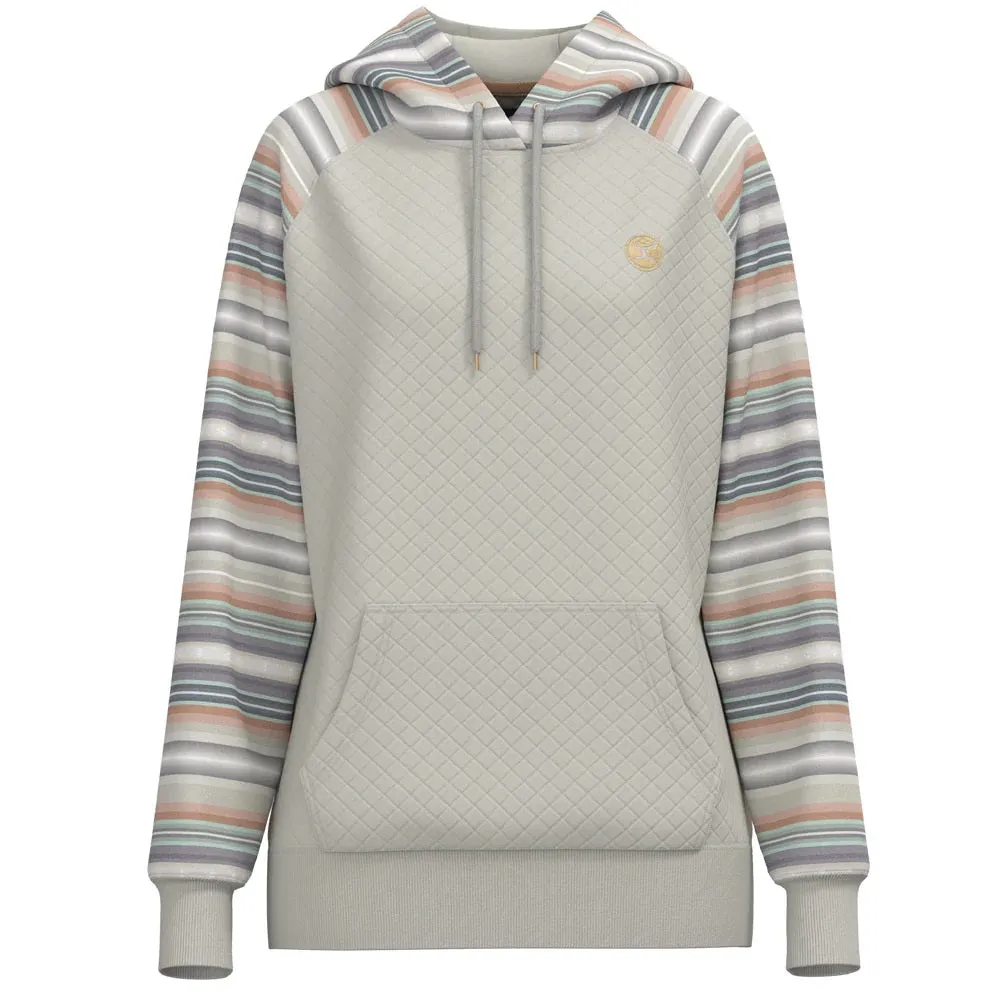 'Hooey' Women's Summit Quilted Pattern Hoody - Cream / Serape