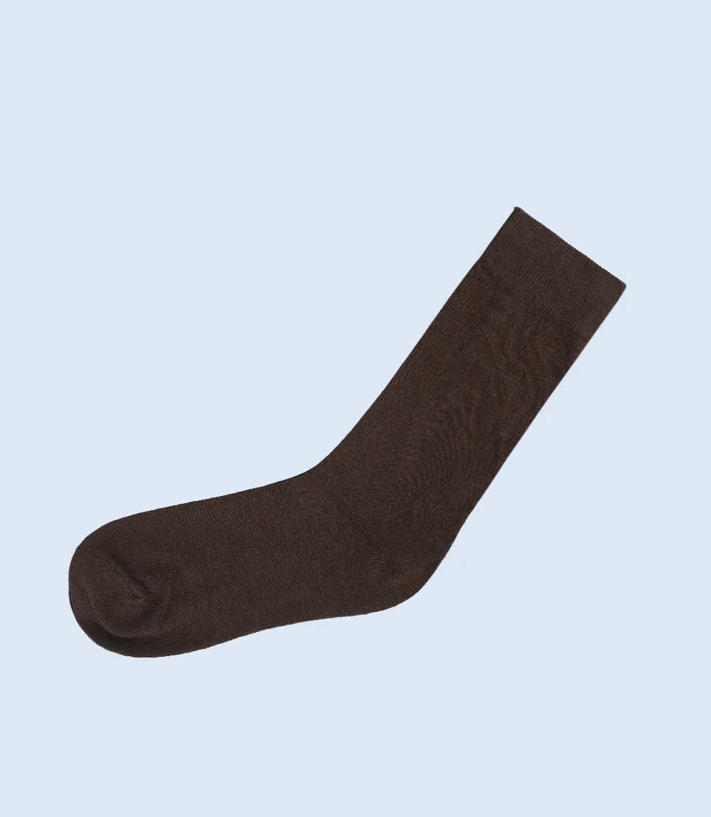 MA1698-CHOCO-Mid-calf Socks For Men