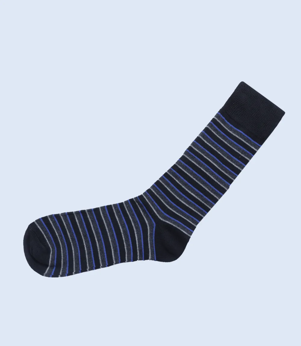 MA1721-BLACK-Mid-calf Socks For Men