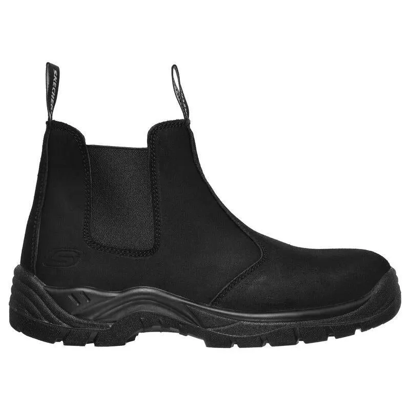 Mens Skechers Skx Work Chelsea Boot Black Steel Cap Safety Work Shoe