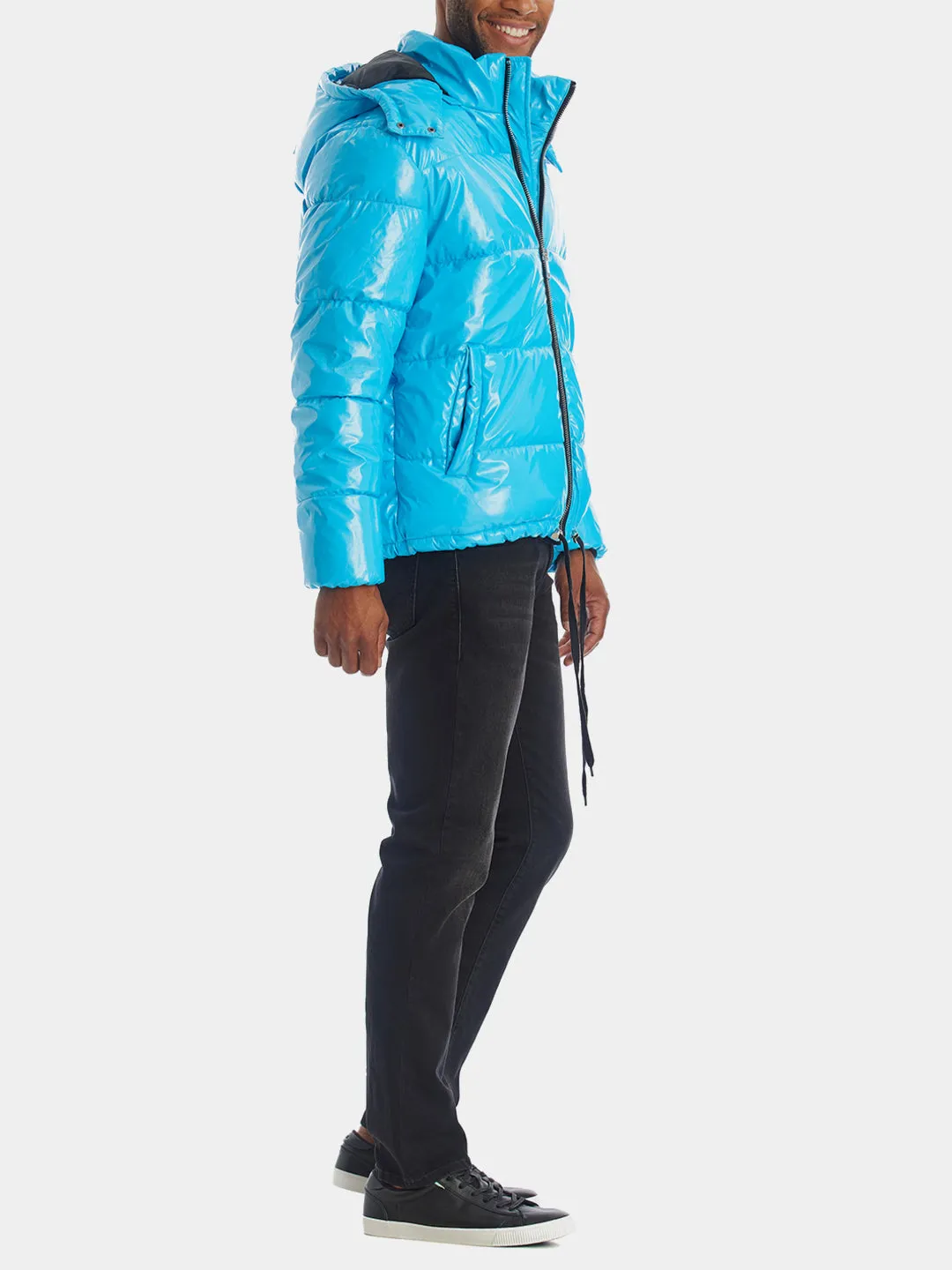 Shiny Puffer Hoodie Jacket