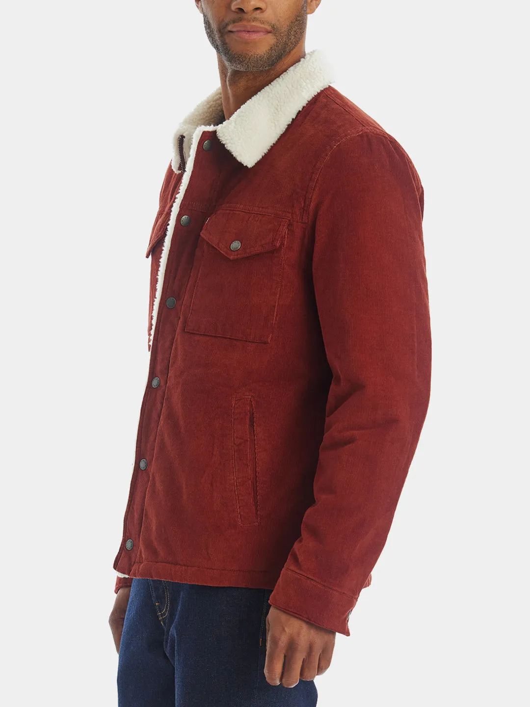 Courduroy Sherpa Lined Depot Jacket