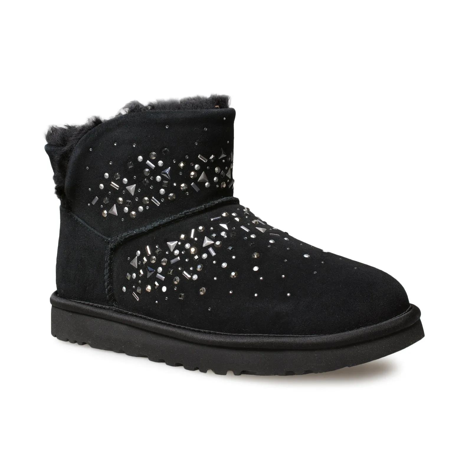 UGG Classic Galaxy Bling Mini Black Boots - Women's