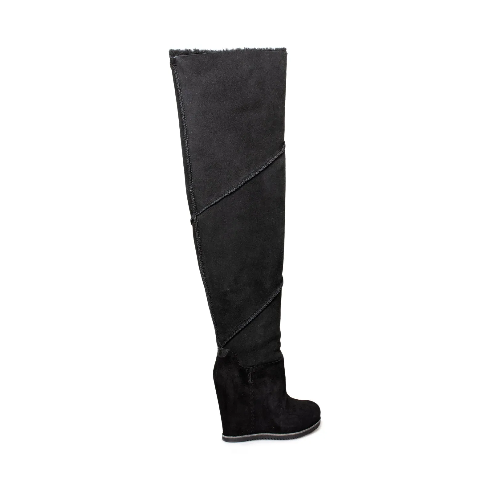 UGG Classic Mondri Over The Knee Black Boots - Women's