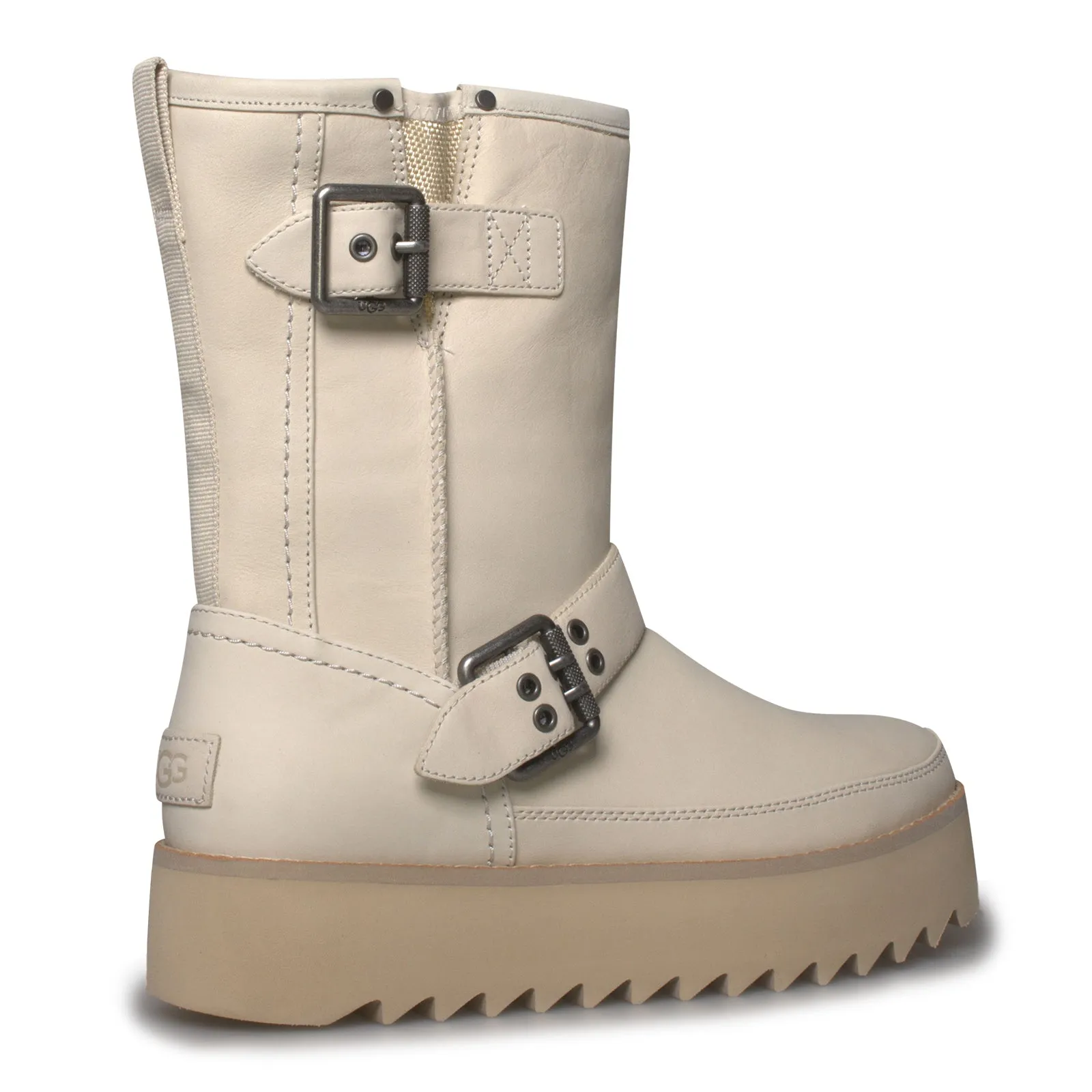 UGG Classic Rebel Biker Short Bone Boots - Women's