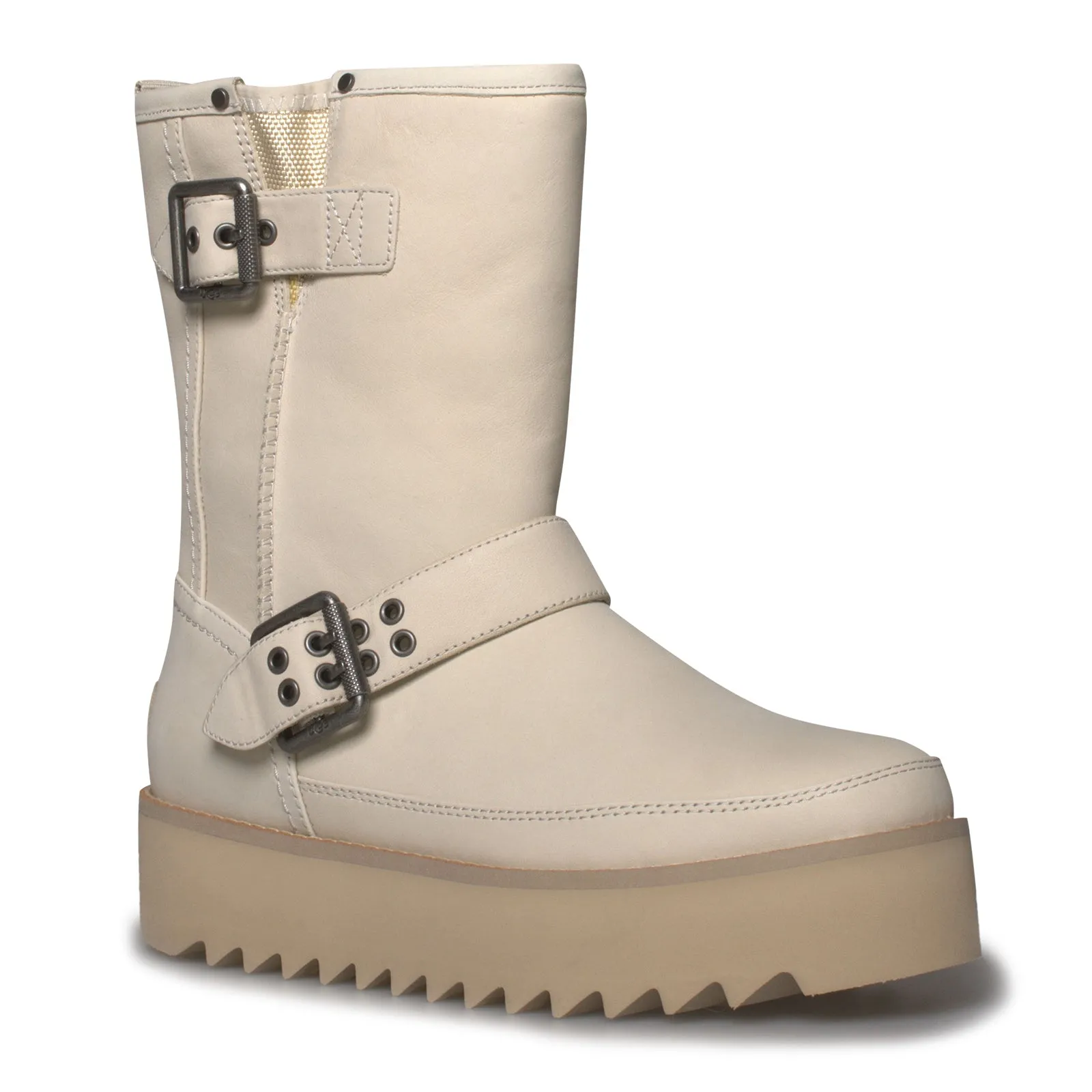 UGG Classic Rebel Biker Short Bone Boots - Women's