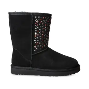 UGG Classic Short II Stud Black Boots - Women's