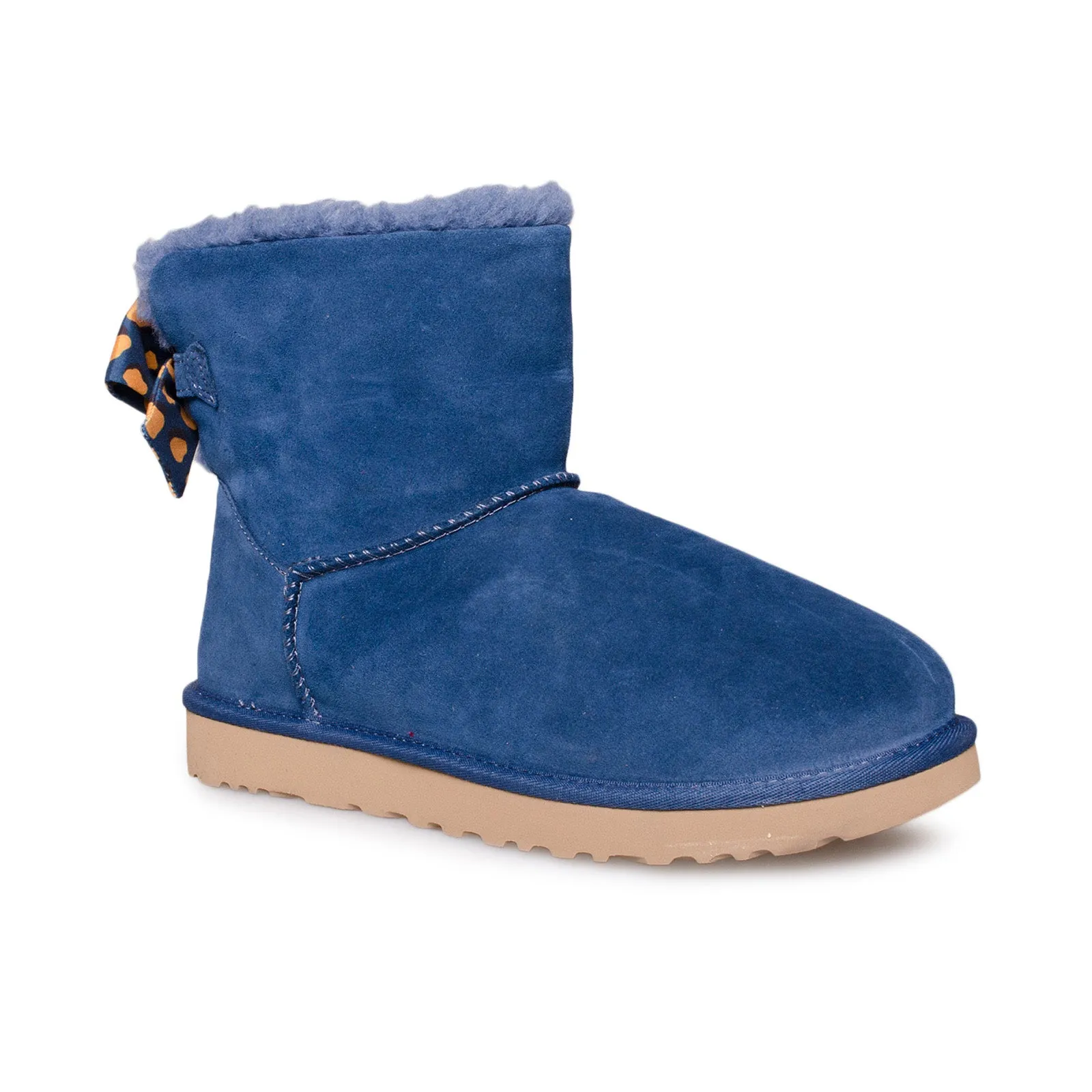 UGG Mini Bailey Bow Retro Spots Ocean Boots - Women's