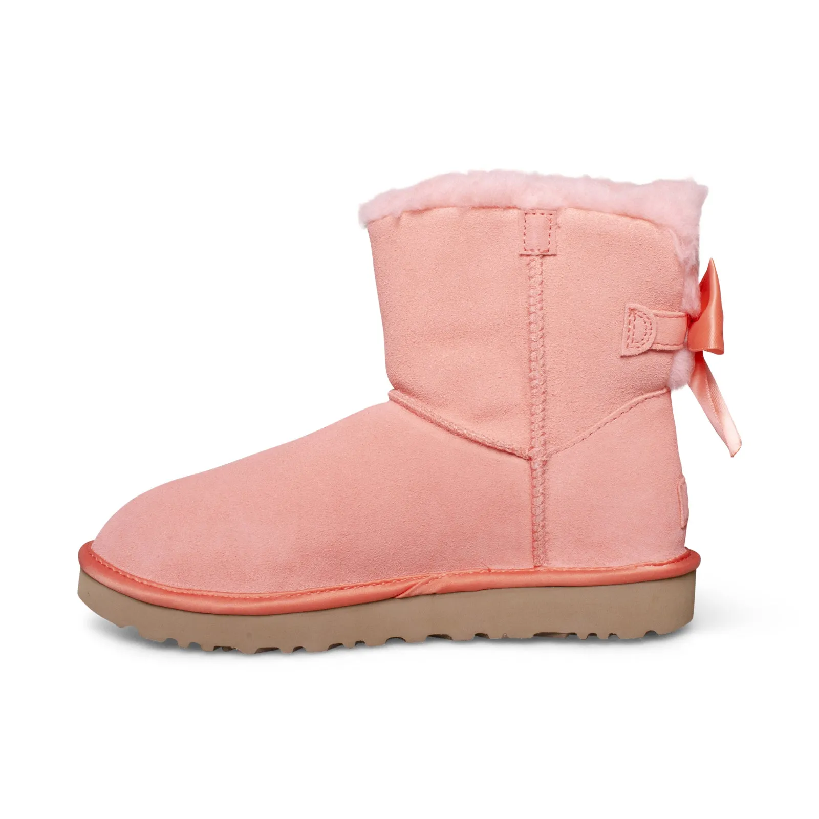 UGG Mini Bailey Bow Satin Shell Pink Boots - Women's