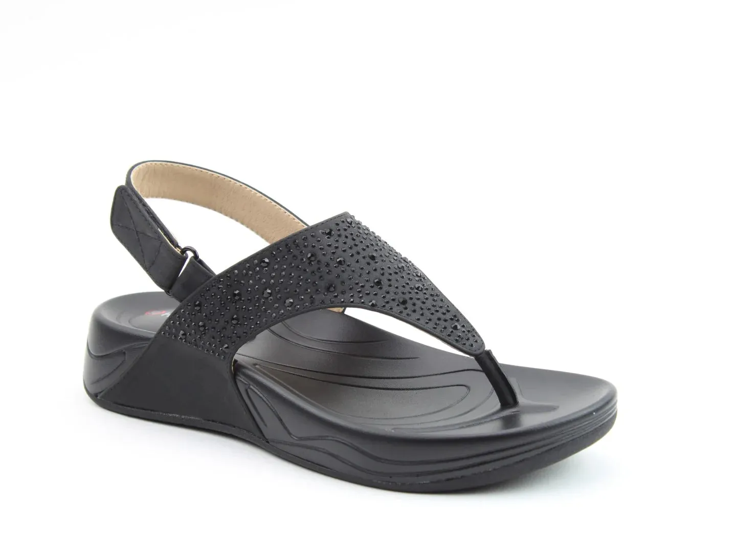 Women's Heavenly Feet Moonlight Sandal Black