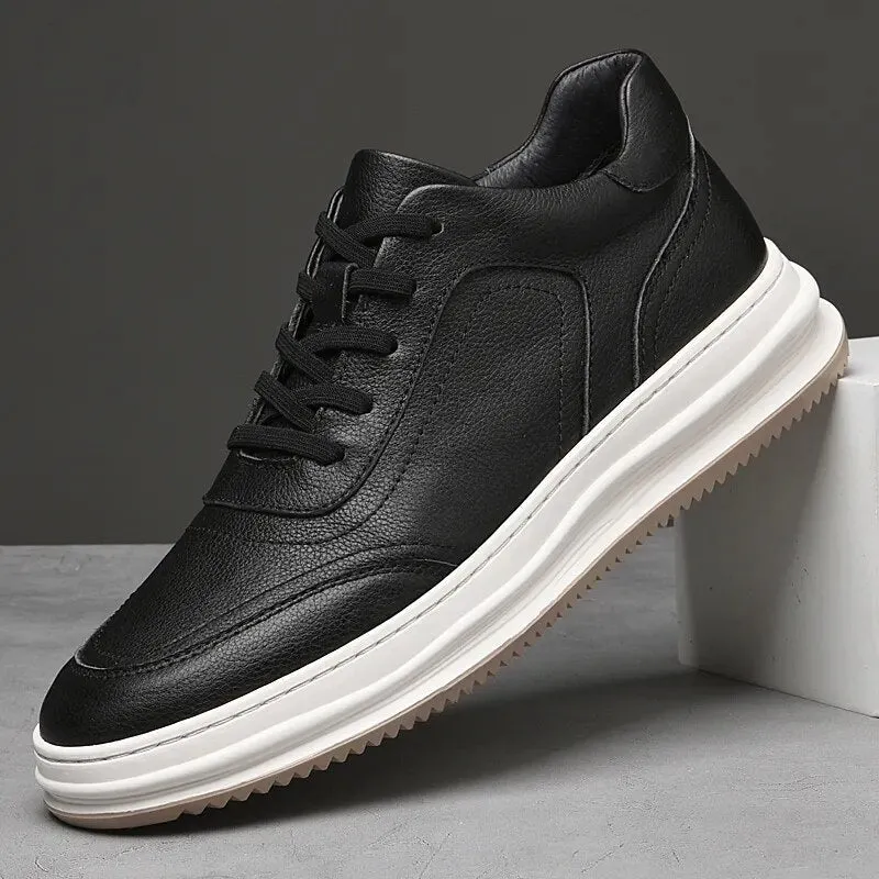 Xituodai  New Cow Leather Men Casual Shoes Fashion Sneakers Men Shoes Genuine Leather White Shoes